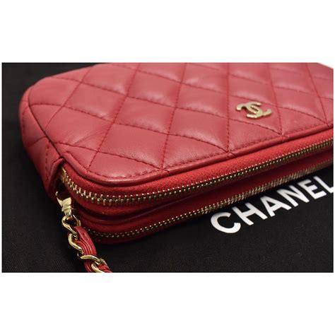 chanel double zip wallet on chain|chanel zip around organizer wallet.